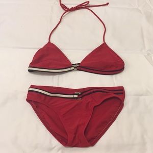 Tommy Hilfiger Red Juniors Two Piece Swimsuit